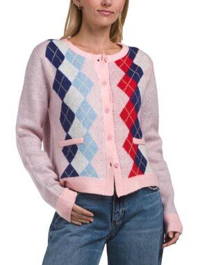 FLAT WHITE Argyle Cardigan